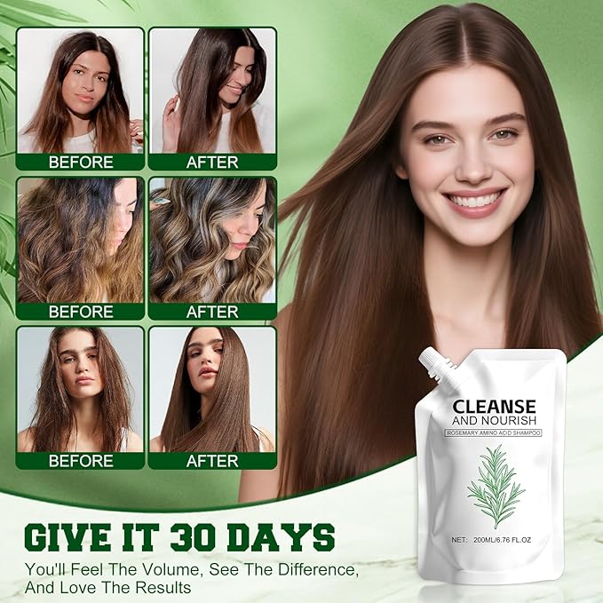 2Pack Rosemary Amino Acid Shampoo,Hair Growth Shampoo for Thinning Hair Women and Men Hair Loss, Thicken & Strengthen Scalp with Natural Formula,Hair Care Set (6.76 FL.OZ Each)