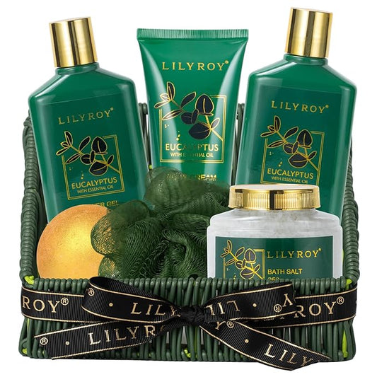 Christmas Gifts for Women - 7 Pcs Luxury Bath and Body Gift Basket Set Spa Gift Basket Set for Women, Gift with Bath Bomb | Perfect Valentine's, Birthday, Mothers Day Gifts, Gift Set for All Occasion