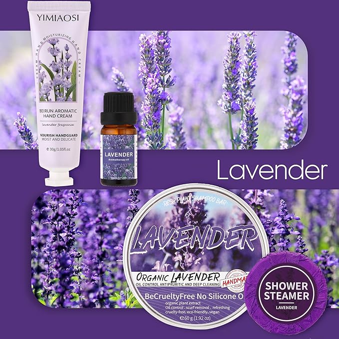 Sea Team 16-Pack Relaxing SPA Gift Set for Women, Shower Kit with Bath Bomb, Bath Salt, Handmade Soap, Cream, Essential oil, Gift Box Included, Lavender