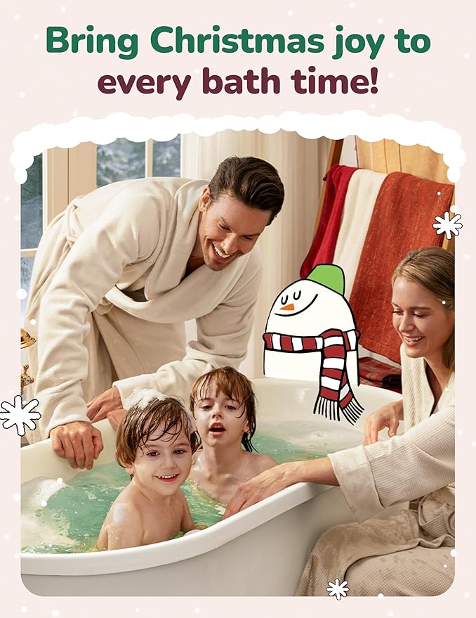 Momcozy & BIG HUGS 14Pcs Christmas Bath Bombs Set of Countdown Calendar Mystery Box, 14 Days of Surprise Bath Bombs & Family Fun, Ideal Christmas Gifts for Kids Boys Girls Toddlers