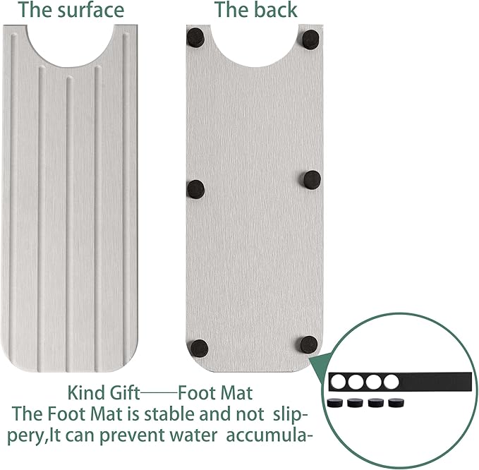 20inch x 4inch Kitchen Sink Faucet Mat, Water Absorbing Stone Faucet Splash Guard for Bathroom Counter, Quick Drying Diatomite Tray for Kitchen Sink, Light Gray