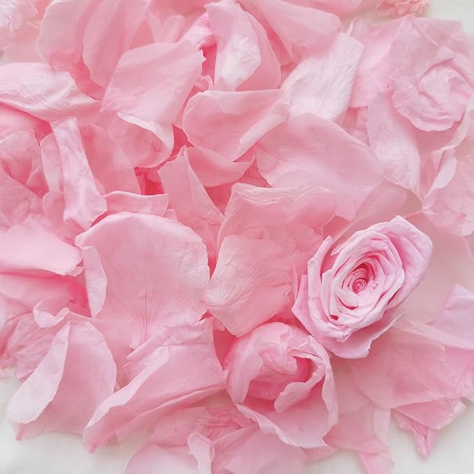 3.52oz Pink Real Rose Petals,Natural Petals For Wedding Party Decorations,Dried Flower Confetti,Rose Flower Girl,Table Centerpieces,Bridal Shower,Romantic Night,Proposal Decor