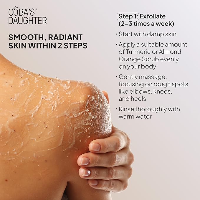 COBA'S DAUGHTER Luxury Spa Gift Set for Women – 3-Piece Mini Body Scrub Trio with Honey Turmeric, Almond Orange & Aloe Vera – Travel Size Self-Care Gift for Holiday, Christmas, Birthday, Wedding Favor