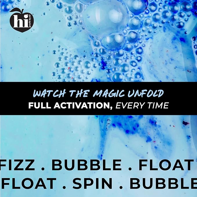 Hi Peach Layne Ocean Air Bath Bombs 12-Pack (3.5 oz Each) – Vegan, Clean Beauty Spa Gifts for Women & Kids, Fun Fizzing Bath Bombs for Girls