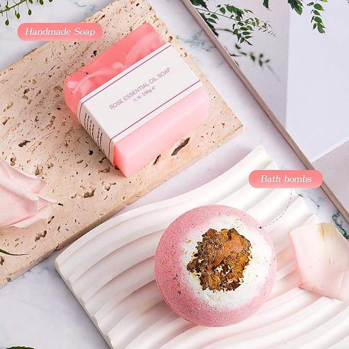 Christmas Gifts Unique for Women Get Well Soon Gifts, Self Care Baskets Bath Set Care Package Thinking of You Gifts Relaxation Gifts for Women Mom Her Friend Wife Grandma w/ Blanket