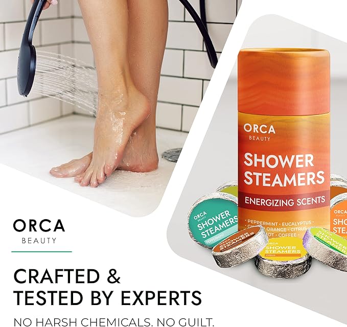 Shower Steamers Aromatherapy - Relaxation Gifts for Women, Shower Bombs, Unique Spa Gifts Shower Tablets, Stocking Stuffers for Women & Men (Energizing Scent 8PC)