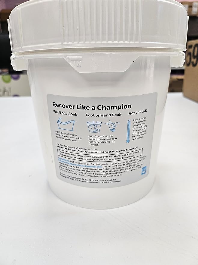 Muscle Rehab| Arnica Bath Soak with Essential Oils | Pain Relief for Sore Muscles, Joints & Foot Ache | Magnesium Flakes Bath Salts for Muscle Recovery, Relaxation & Wellness