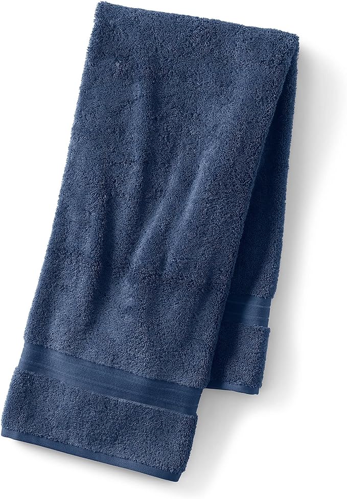 Lands' End Supima Towel Deep Sea Navy Bath- Bath Sheet