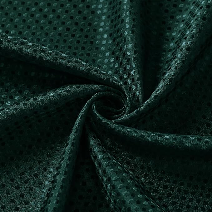 3 in 1 Extra Long Dark Green Shower Curtain Set-72 W x 84 H, Modern Waffle and PEVA Liner Set with 12 Stainless Steel Hooks, Waterproof Fabric for Bathroom