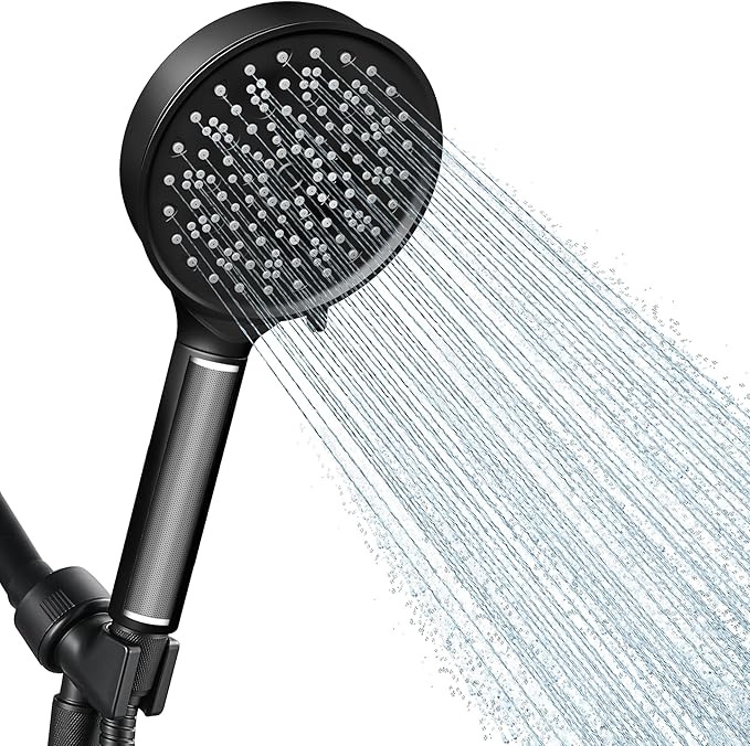 Cobbe Handheld Filtered Shower Head - Filters >99% Chlorine - Advanced 2.0 Carbon System - Water Softening Beads for Hard Water - Relieves Dry, Itchy Skin - Matte Black