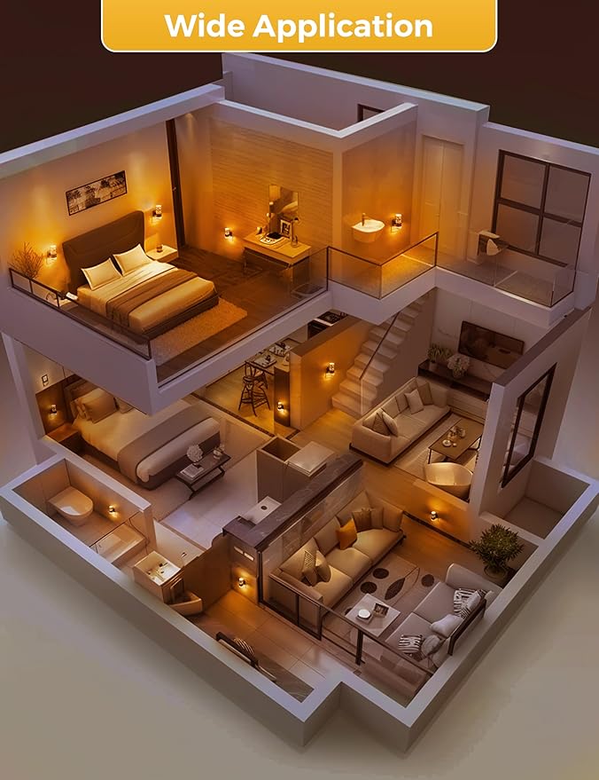 Night lights plug into wall, Amber Night Light with Adjustable Brightness, Plug in NightLight with Auto Light Sensor, Wall Sconce-style Design Night Light for Bathroom,Hallway, 2 Pack