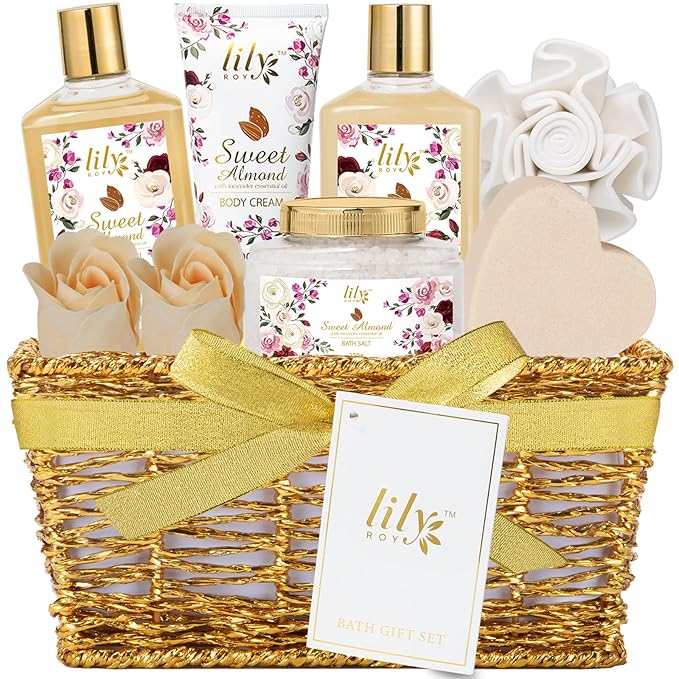 Christmas Gifts for Women Bath and Body Gift Basket Set - 9 Pcs Luxury Spa Gift Basket Set for Women, Gift Baskets | Perfect Valentine's, Birthday, Mothers Day for Mom, Gift Set for Mom All Occasion