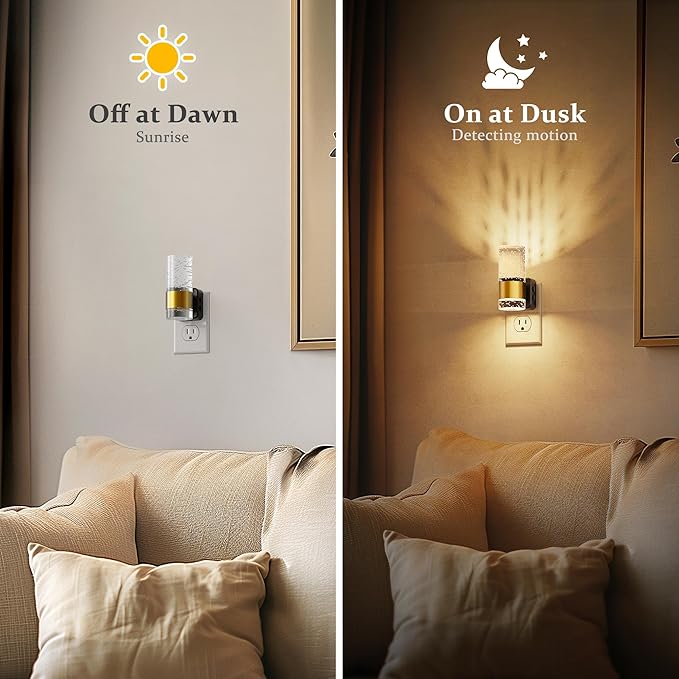 JandCase Night Lights Plug into Wall,1 Pack Color Changing Night Light for Kids with 1 Remote Control, 3000K+RGB LED Nightlight with Light Sensor, 10/50/100LM Adjustable for Rooms Home Decor