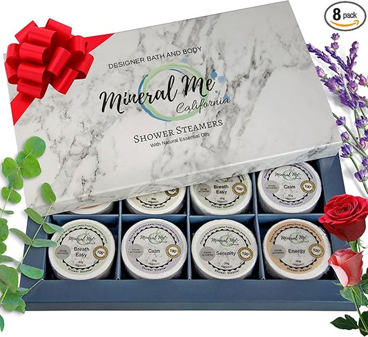 Shower Steamers Aromatherapy - Shower Bombs w/Organic Essential Oils for Vaporizing Steam Spa Relaxation, Stocking Stuffers, Relaxing Self Care Christmas Gifts for Men, Women, Him Her, Boss, Coworker