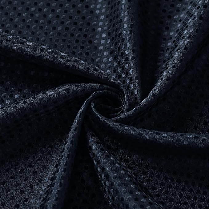 3 in 1 Shower Curtain Set, Navy Blue Waffle Shower Curtain and PEVA Liner Set with 12 Stainless Steel Shower Curtain Hooks, Waterproof Fabric Shower Curtains for Bathroom, 72 W x 72 H