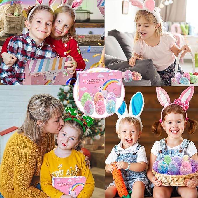 Bath Bombs for Kids with Toys Inside Bath Bombs for Girls with Surprise Inside Unicorn Bubble Bath Toys for Kids Ages 4-8 Gifts Girls Toys Age 4 5 6 7 8 Years Old Toddler Princess Birthday Gift