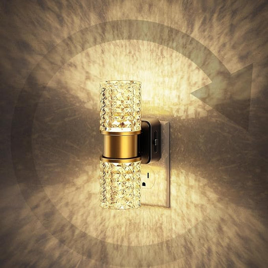 JandCase Night Light, Night Lights Plug into Wall,Automatic LED Night Light with Adjustable Brightness, 3000K Plug in Night Lights with Auto Light Sensor, for Bathroom Hallway Decor