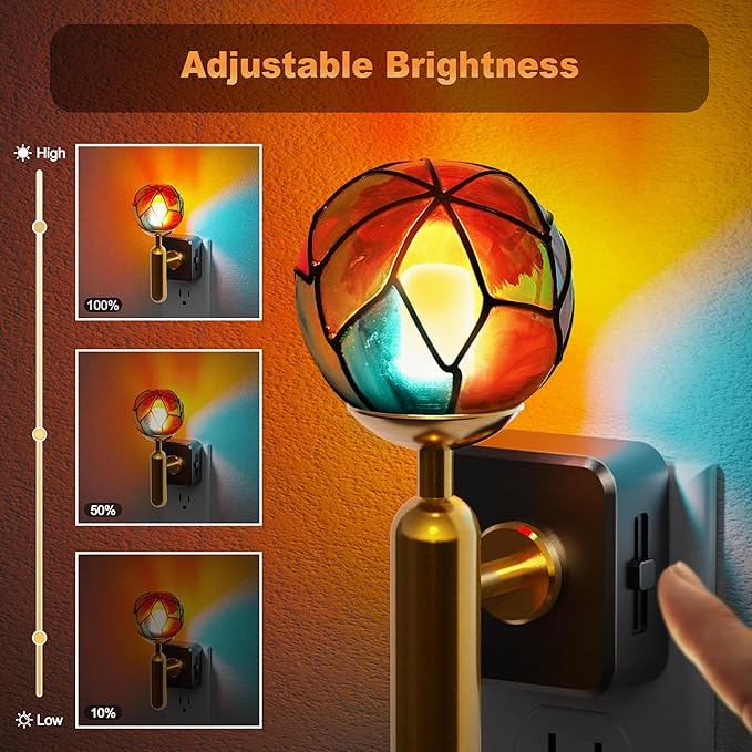 JandCase Night Light Plug in, Night Lights Plug into Wall, 3000K Soft Light LED NightLights, 0-100LM Dimmable Night Light, Built in Dusk to Dawn Sensor for Hallway Bedroom Stairway