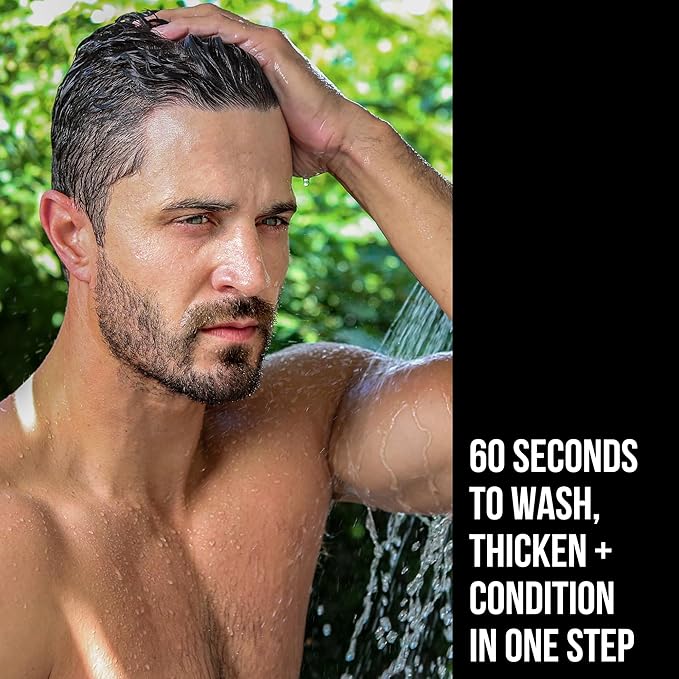 2-in-1 Mens Shampoo and Conditioner - Biotin Hair Thickening Shampoo for Men - SLS-free and Paraben-Free