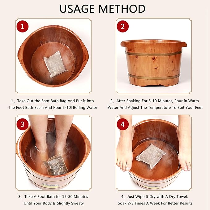 30 PCS Body Detox Foot Soak to Remove Toxins,Lymphatic Drainage Ginger Feet Soak,Mugwort Herbal Foot Detoxing Soak for Dry Cracked Feet Dispel Cold Remove Dampness 泡脚足浴包艾草叶