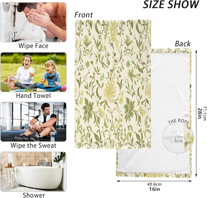 Pure Cotton,Luxury Towel Cotton Washcloth for Sensitive Skin 2 Pcs 16 x 28 in