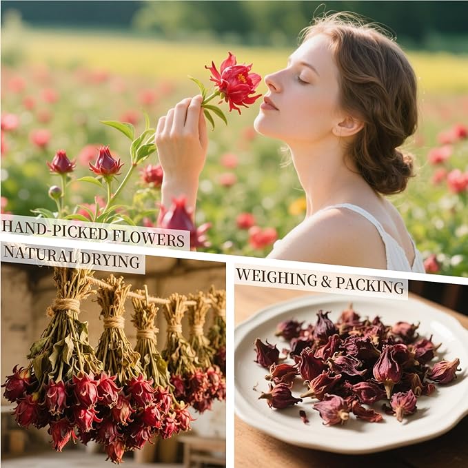 Sukh Dried Hibiscus Flowers for Crafts Bulk – 3oz Natural Air-Dried Flower Petals for Candle & Soap Making, Resin Crafts, DIY Home Decor, Wreaths, Sachets and Gift Wrapping