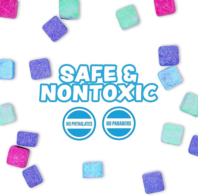 Tub Works Lil' Bursts Mini Bath Bombs for Kids, 90 Count, Gumdrop | Nontoxic | Tiny With A Burst of Color, Foam & Bubbles | Customize Bath With Fun Colors | Create Bath Art