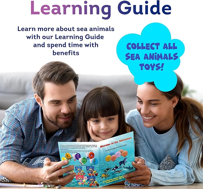 Made in USA Bath Bombs for Kids Surprise Toys Inside SEA Animals - 36 Ocean Toys Like Shark or Jellyfish | Natural Safe Bath Bombs Gift Set for Girls & Boys - Multicolored Organic Bubble Bath