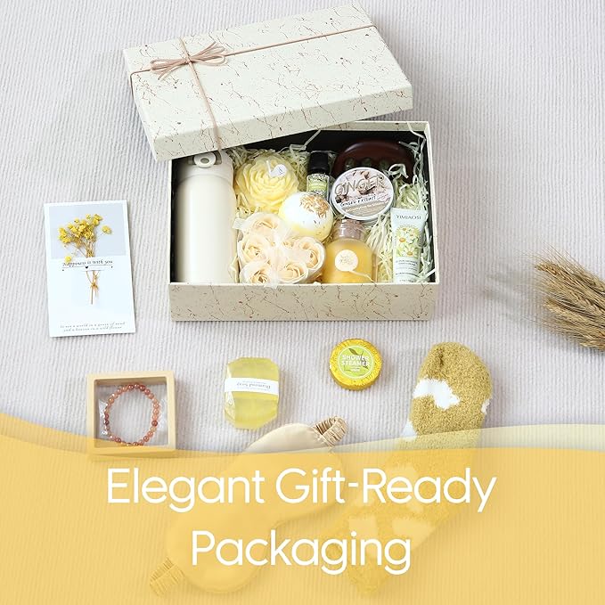 Sea Team 16-Pack Relaxing SPA Gift Set for Women, Shower Kit with Bath Bomb, Bath Salt, Handmade Soap, Cream, Essential oil, Gift Box Included, Chamomile