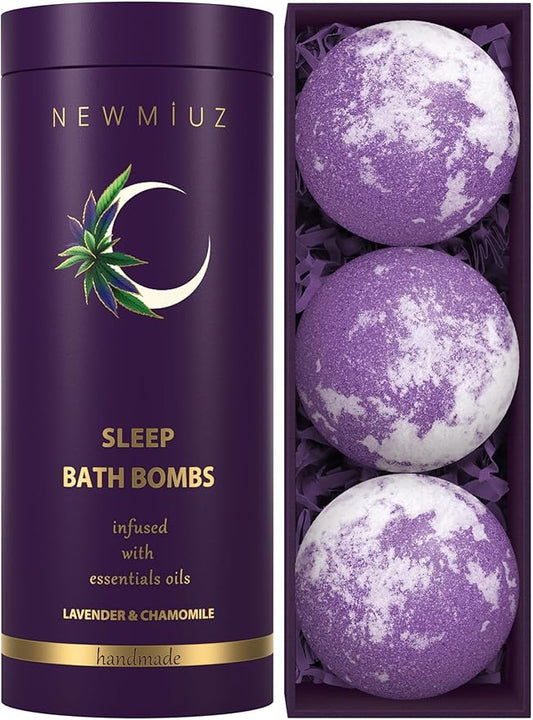 Deep Sleep Bubble Bath Bombs Infused with Lavender Chamomile Essential Oils Moisturizing Bath for Dry Skin and Relaxation Self Care Gift for Women