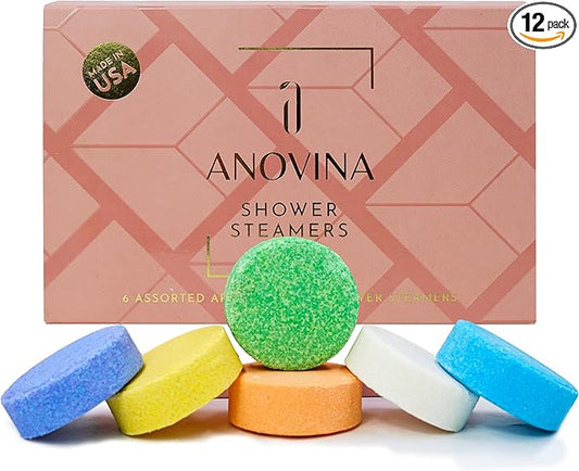 12XL Shower Steamers Aromatherapy Gift Box -Proudly Made in USA - Shower Bombs with Pure Essential Oils, Gifts for Men and Women Shower Tablets. Mothers Day Gift Idea.