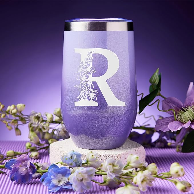 Birthday Gifts for Women, Mom, Best Friend, Sister, Her, Girlfriend, Wife, Teacher, Nurse - Valentines Day, Mothers Day, Christmas, Monogrammed Gifts for Women (R)