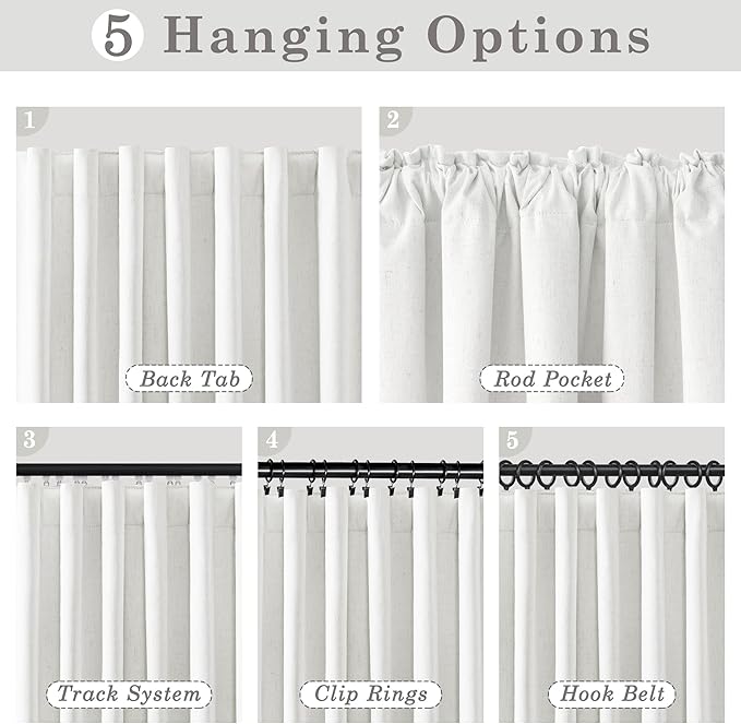 100% Blackout Curtains 72 Inches Long Curtain for Bedroom Living Room Back Tab Rod Pocket Beige Drapes Thermal Insulated Textured Short Black Out Drape 2 Panels Set 52" W