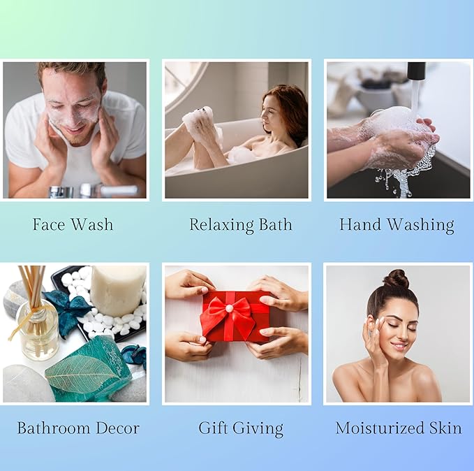 Gemstone Soap & Bath Bomb Set- Relaxing Spa Gift for women- Mothers day gift set- 4 Decorative scented Rock Soap with Crystals and 4 Fizzy Bath Bomb- with Natural Ingredients & Essential Oil