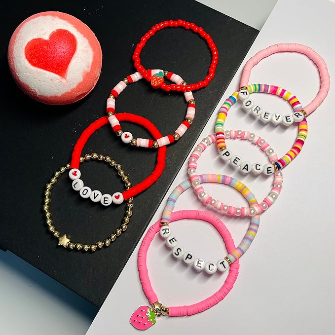 Bath Bombs for Kids with Surprise Inside, 9 Heart Imprint Kids Bath Bombs for Girls, Toddler Bath Bomb with Bracelets Inside, 3 4 5 6 7 8 Year Old Girl Birthday Gifts Christmas Stocking Stuffers