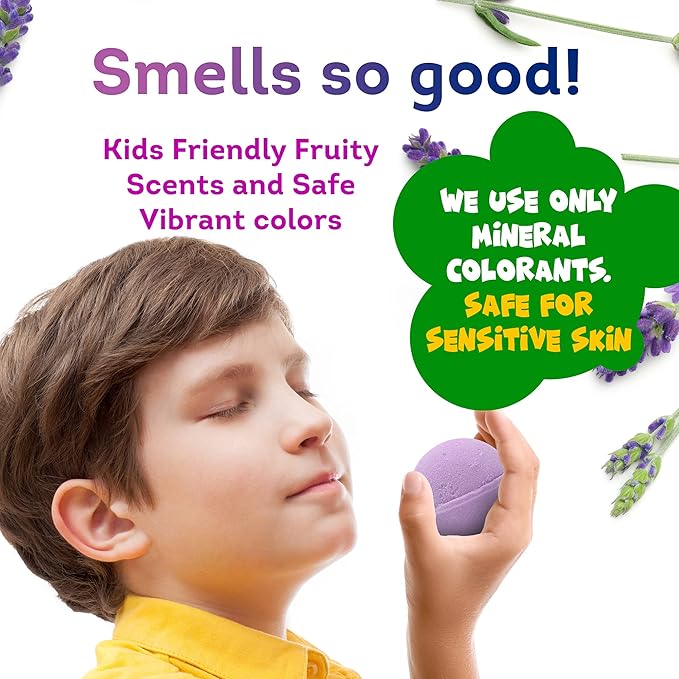 Made in USA Bath Bombs for Kids Surprise Toys Inside SEA Animals - 36 Ocean Toys Like Shark or Jellyfish | Natural Safe Bath Bombs Gift Set for Girls & Boys - Multicolored Organic Bubble Bath