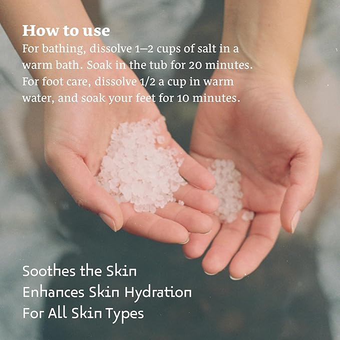 Dead Sea Salts for Soaking Relaxing Sea Salt Bath Soak for Body Rejuvenation - Natural Mineral Salts - Coarse Dead Sea Salt Unscented Bath Salts for Women & Men (2.2 lb)