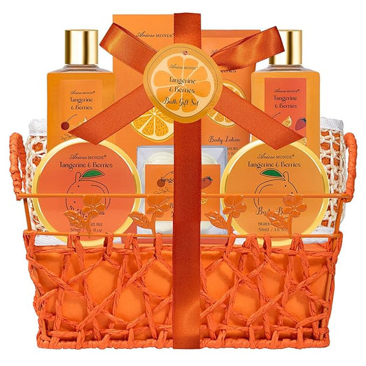 Spa Gifts for Women Bath Sets for Women Gift, Bath and Body Gifts Set, 9 Piece Spa Gift Set with Bath Bombs & Bath Oil, Relaxing Self Care Gift for Her, Birthday Gift Basket, Christmas Gifts