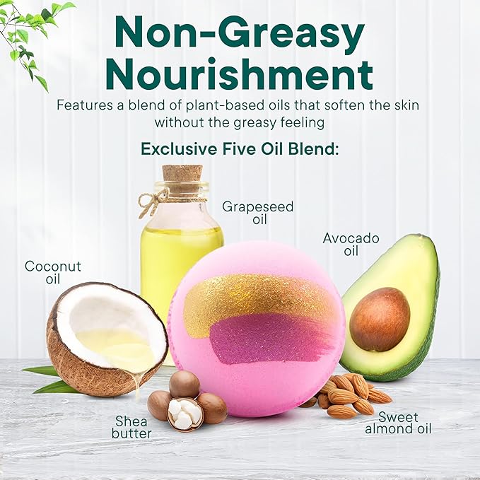 Latika Pink Topaz Bath Bomb - Pink Amber, Vanilla, Orchid and Jasmine Petals for Skin Nourishment