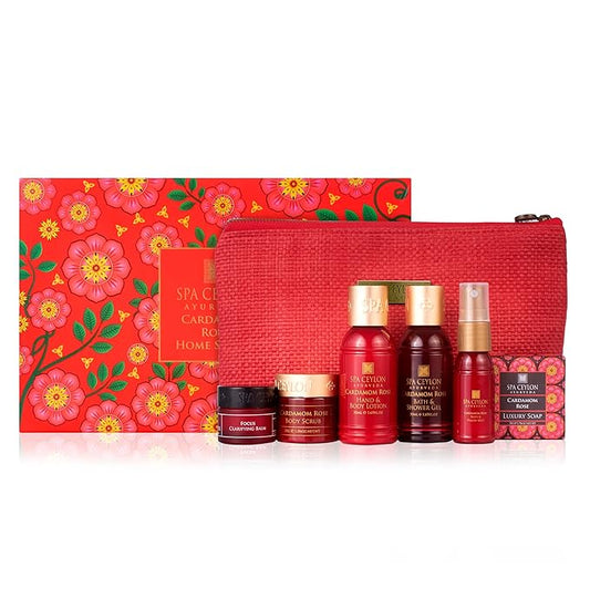 SPA CEYLON Cardamomrose Home Spe set | Spa Gifts | Pampering | Ayurvedic | All Natural | Mother's day gifting