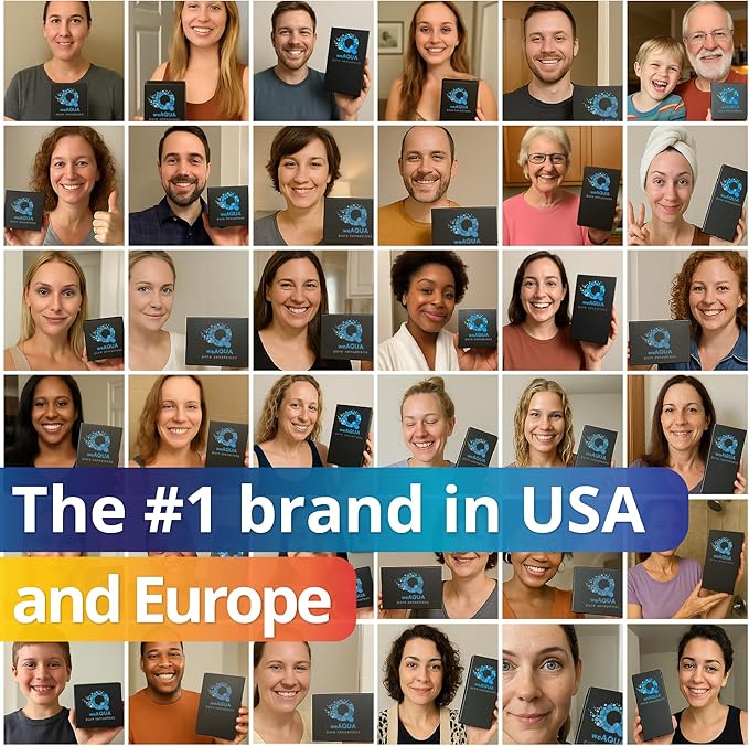 WeAQUA Heavy Duty NO BS Shower Filter – 99% Removal for Hard Water, Chlorine, Fluoride, Heavy Metals, Micro-life, Organics and More (Brushed Nickel)