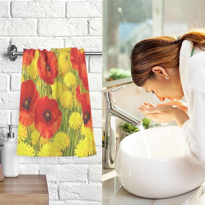 Pure Cotton,Gym Towel Kitchen Washcloths Cotton for Daily Washing Set of 2 16x28，Suitable for use in bathrooms, Swimming Pools, Beaches, Sports venues, etc.