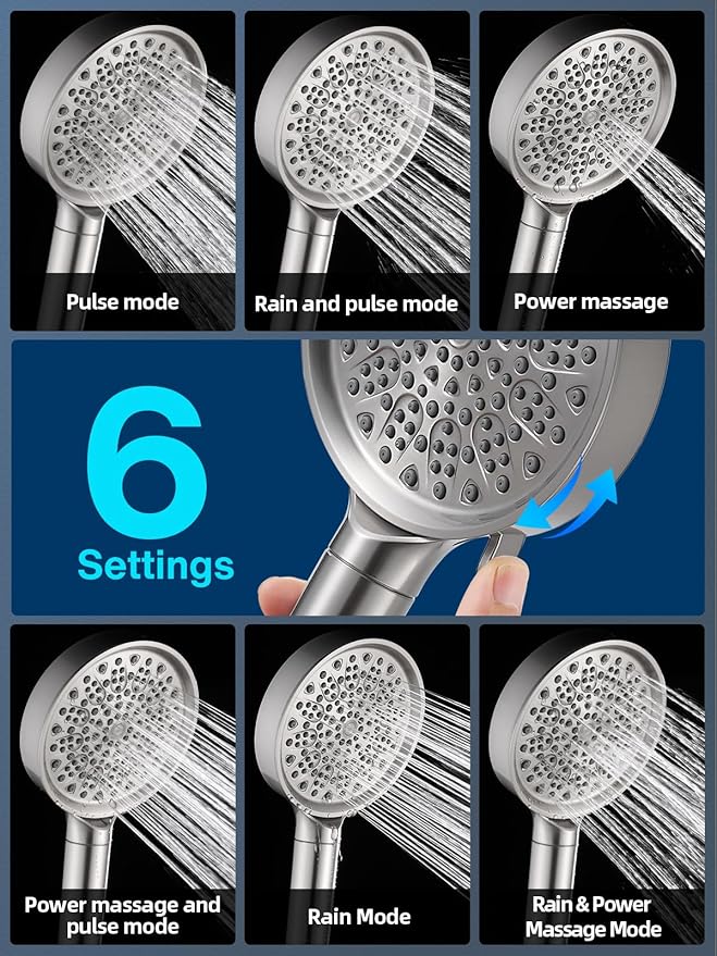 Cobbe Handheld Filtered Shower Head - Filters >99% Chlorine - Advanced 2.0 Carbon System - Water Softening Beads for Hard Water - Relieves Dry, Itchy Skin - Brushed Nickel