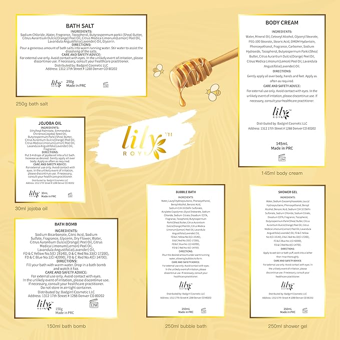 Christmas Gifts for Women - 7-Piece Honey Almond Spa Gift Set, Bath & Body Gift Set, Bath Collection with Bath Bomb | Mothers Day Gifts for Mom, Fathers Day, Birthday Gifts, Holiday Present for Women