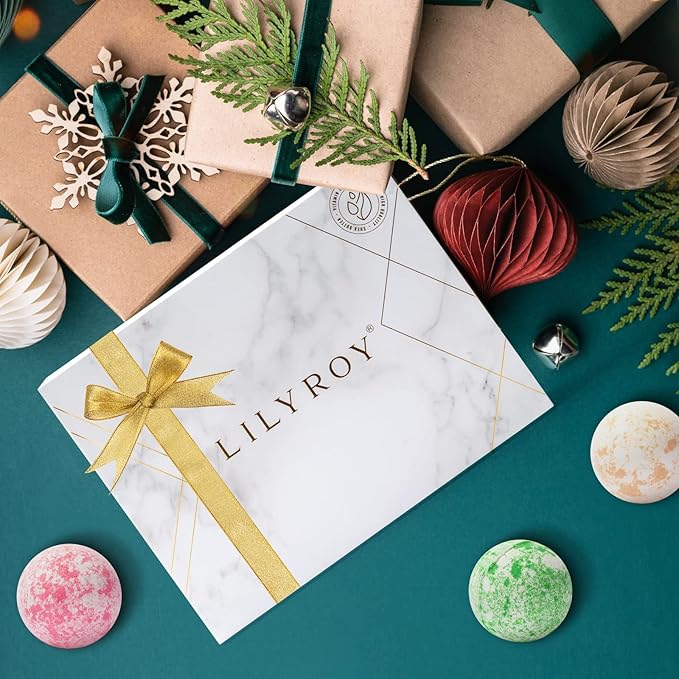 Luxury Christmas Gifts 15-Piece Floral 6 x 150g Bath Salt & 6 x 100g Bath Bomb Gift Set for Mothers Day Gifts, Bath & Body Gift Set for Women, Self Care Kit Elegant Box | Birthday Gifts