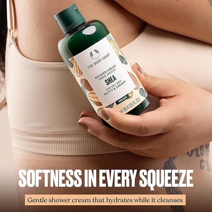 The Body Shop Shea Ultimate Gift Set - 6 Piece Set, Shower Cream, Lip Butter, Bar Soap, Hand Balm, Body Mist, Body Butter, Vegan