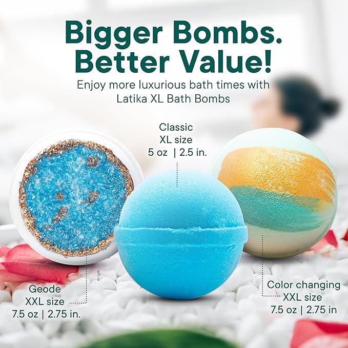 Latika Classic Bath Bomb Unicorn - Tahitian Vanilla, Candied Tonka Bean and Spun Strawberry Sugar for Skin Nourishment