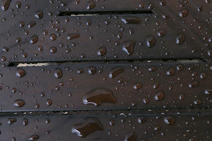 DecoTeak Tranquility 24 Inch Brown Waterproof Teak Wood Shower Bench Stool Seat Chair for Inside Shower Provides Safety, Storage, and Organization for Bathroom Accessories