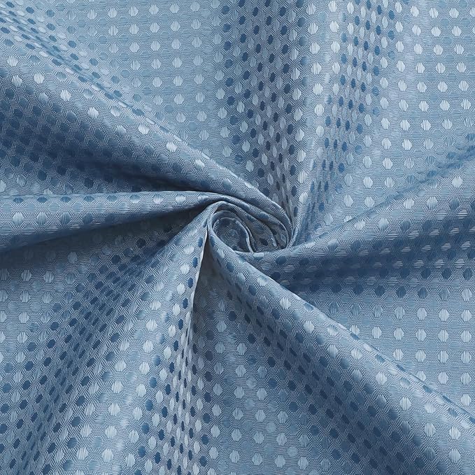 3 in 1 Long Moonlight Blue Shower Curtain Set-72 W x 78 H, Modern Waffle and PEVA Liner Set with 12 Stainless Steel Hooks, Waterproof Fabric for Bathroom