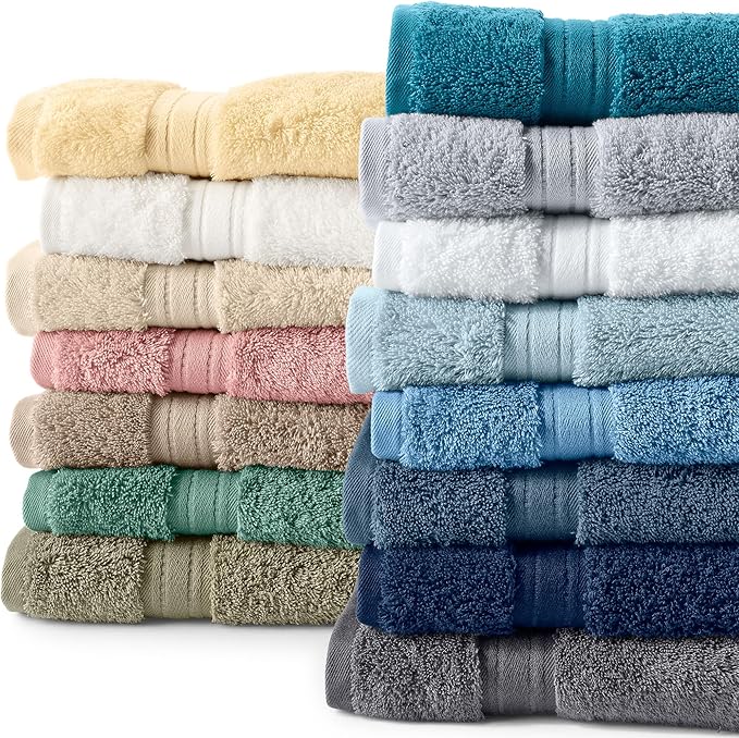Lands' End Supima Towel White Bath- Bath Towel